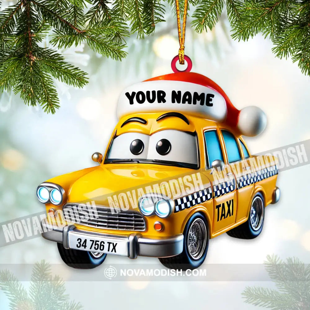 Taxi Driver Christmas Ornament Personalized