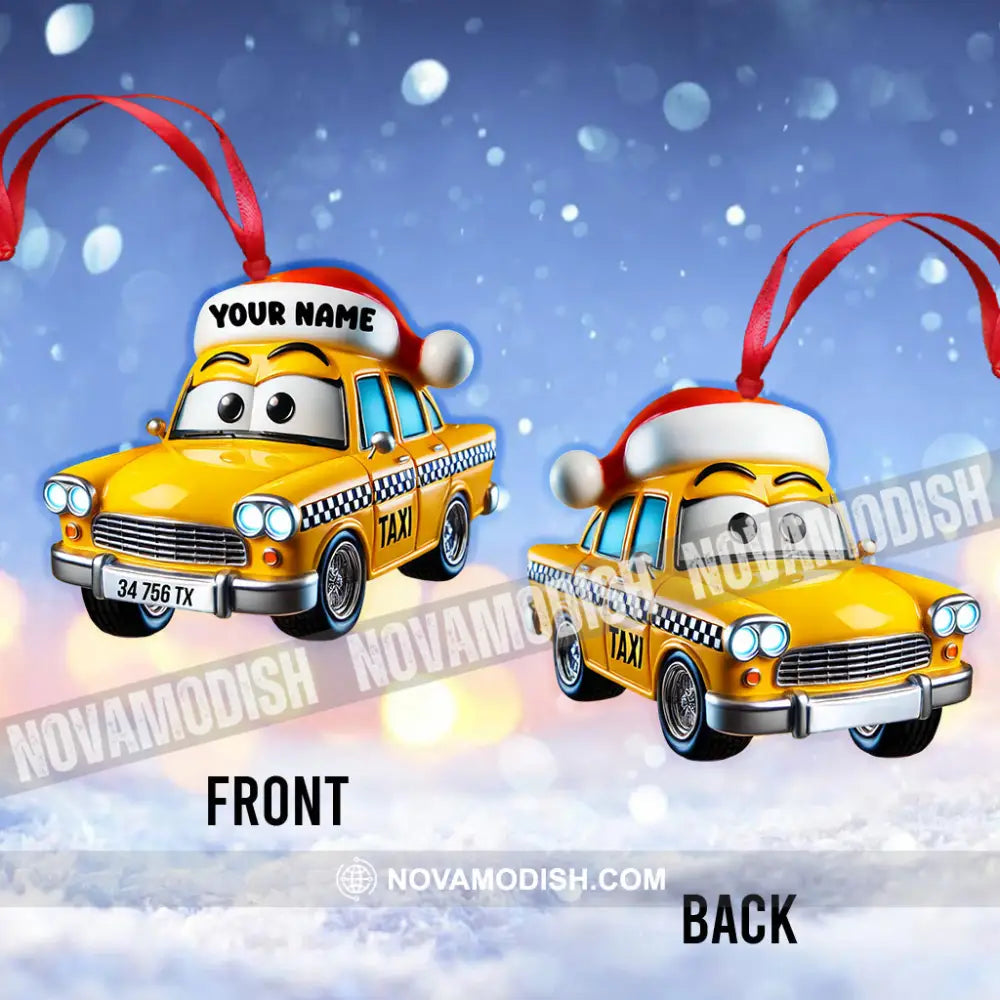 Taxi Driver Christmas Ornament Personalized