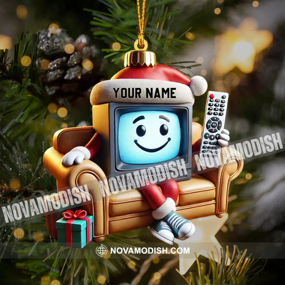 Television Home Decor Christmas Ornament Personalized 3.54’’ / 1