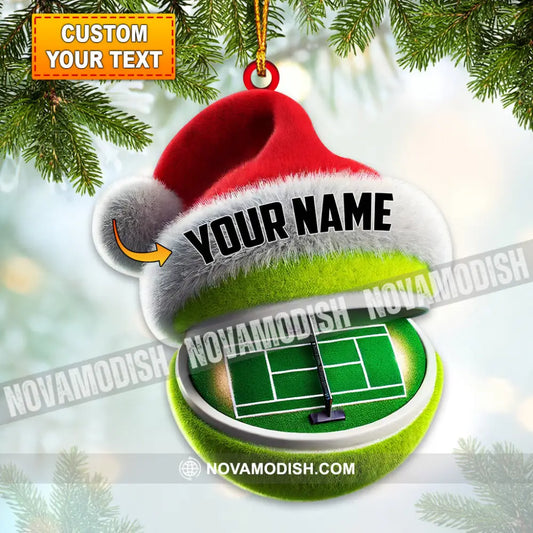 Tennis Court Christmas Ornament Personalized 3.54’’ / 1