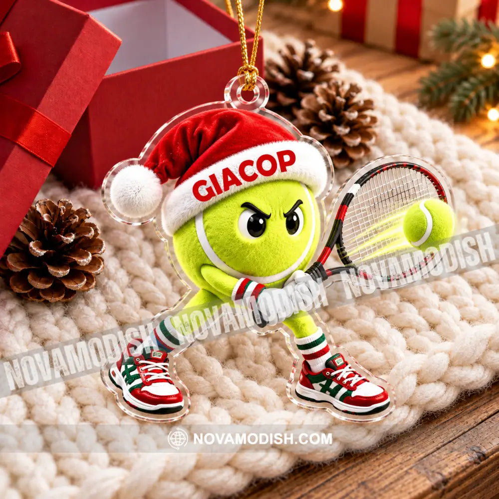 Tennis Home Decor Christmas Ornament Personalized Ornament - Ornament