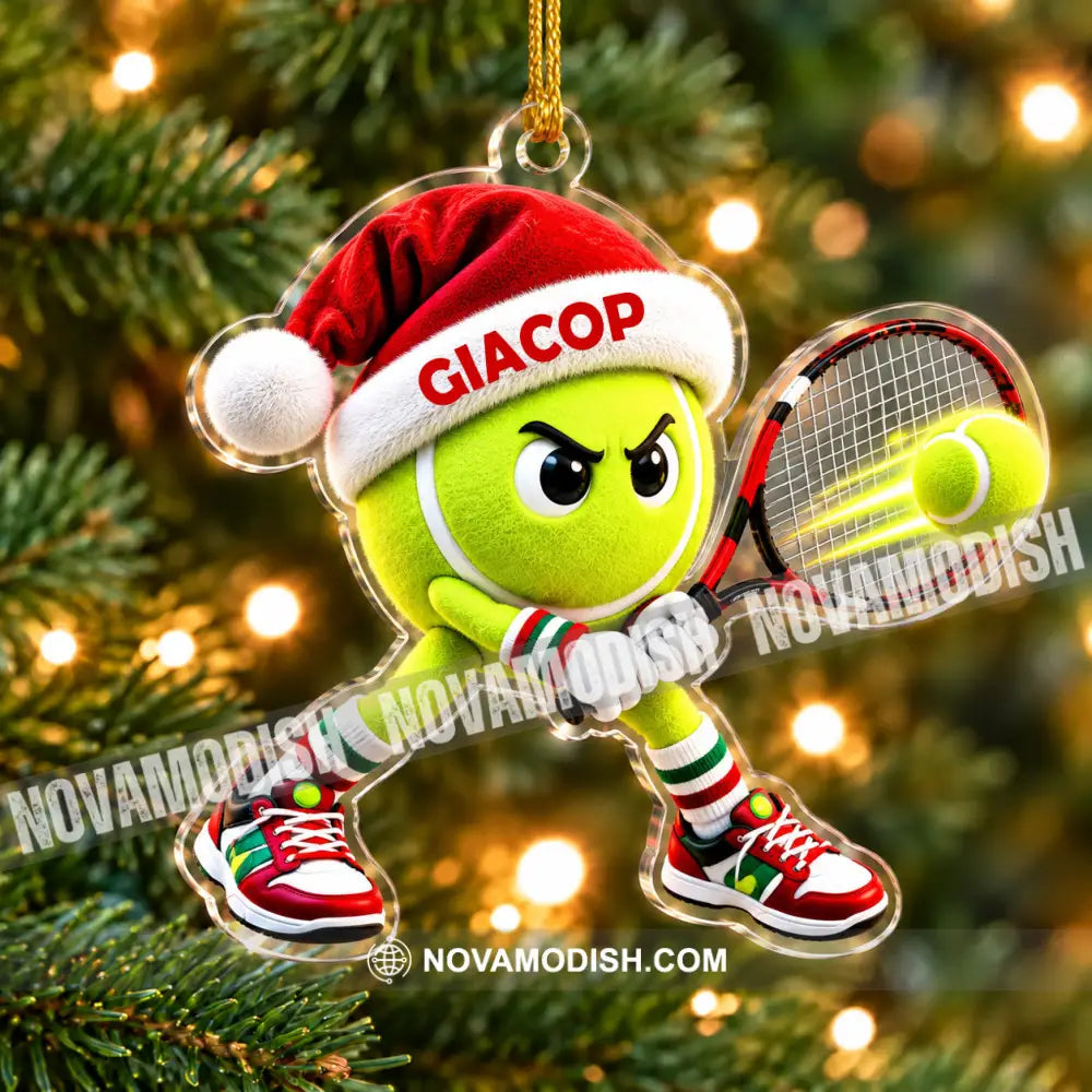 Tennis Home Decor Christmas Ornament Personalized Ornament - Ornament