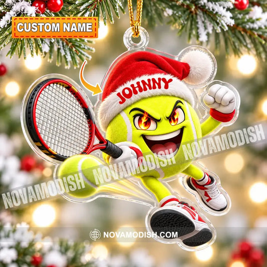 Tennis Home Decor Christmas Ornament Personalized Ornament - 3.54’’ / 1 Ornament - Ornament