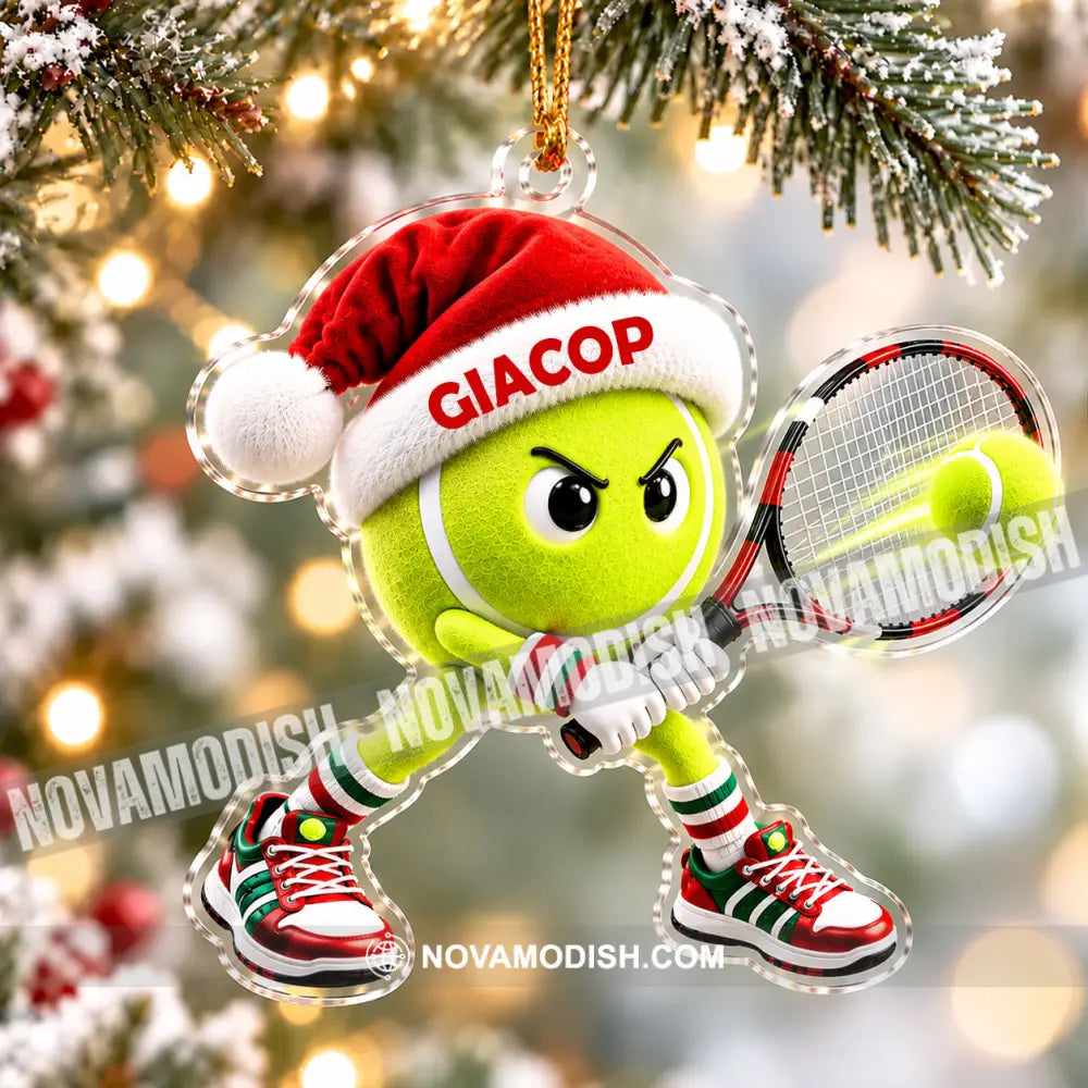 Tennis Home Decor Christmas Ornament Personalized Ornament - Ornament