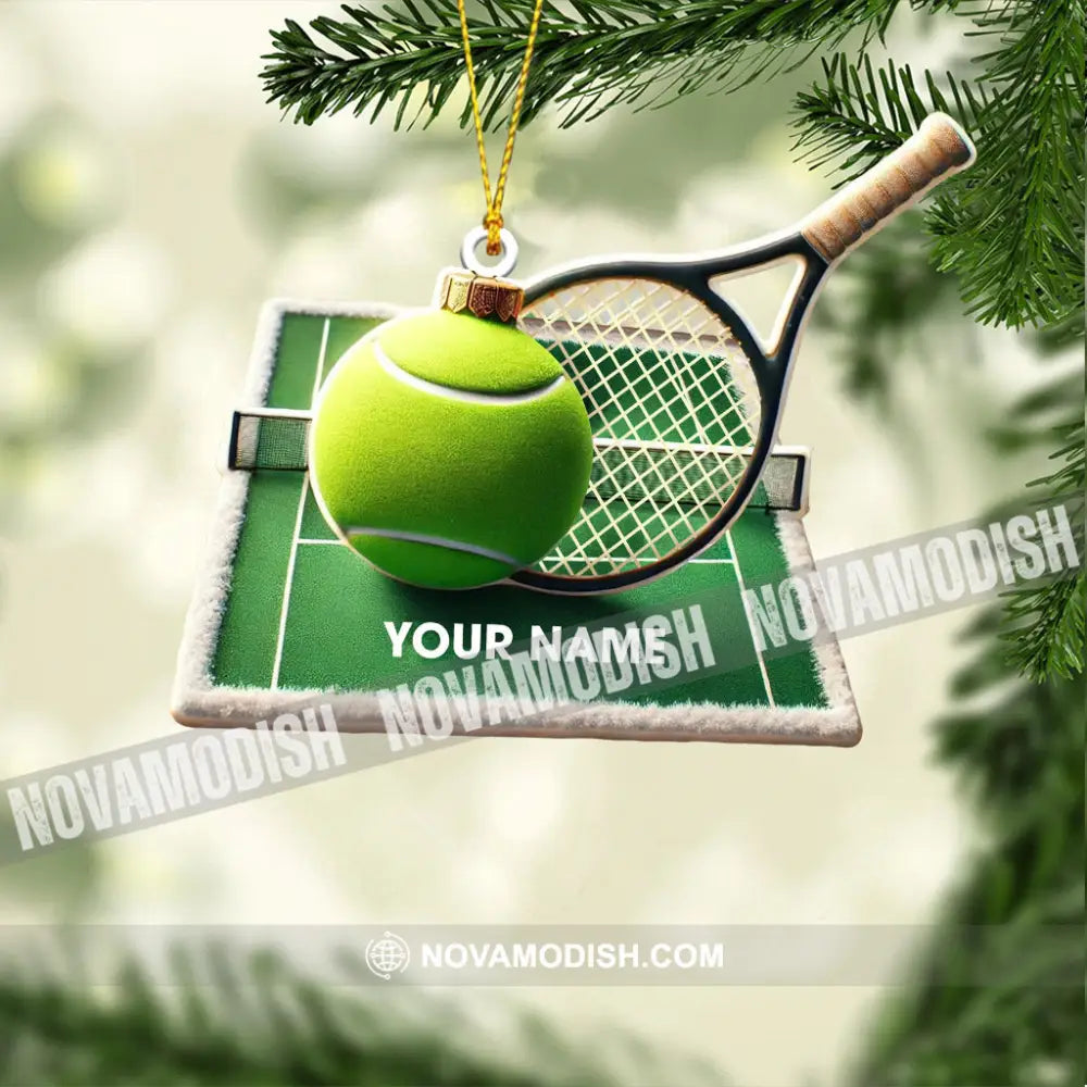 Tennis Yard Christmas Ornament Personalized