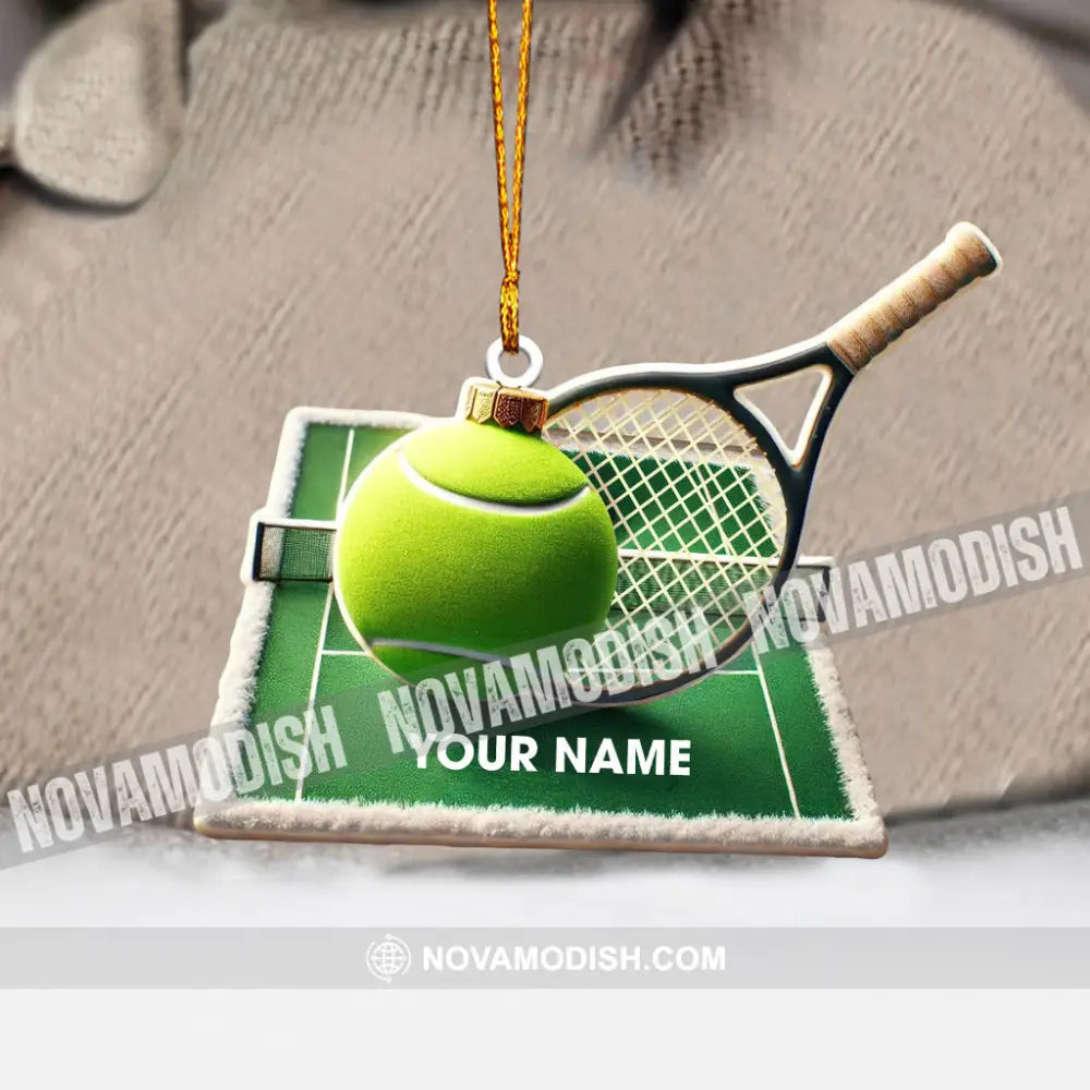 Tennis Yard Christmas Ornament Personalized