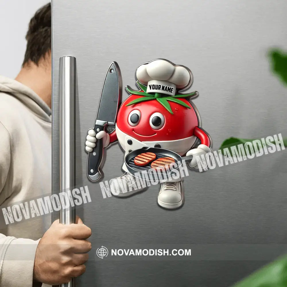 Tomato Chef Fridge Magnet - Personalized