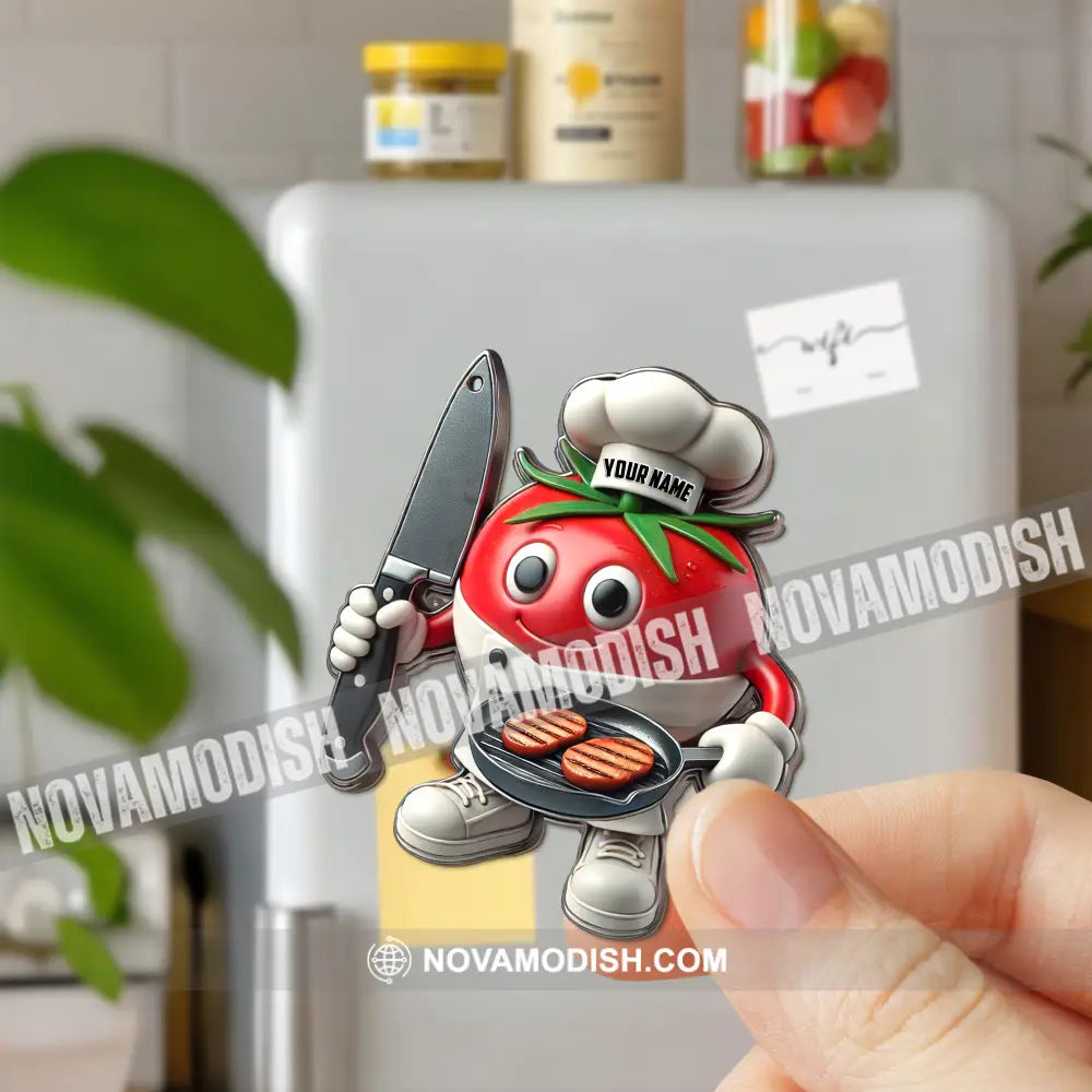 Tomato Chef Fridge Magnet - Personalized