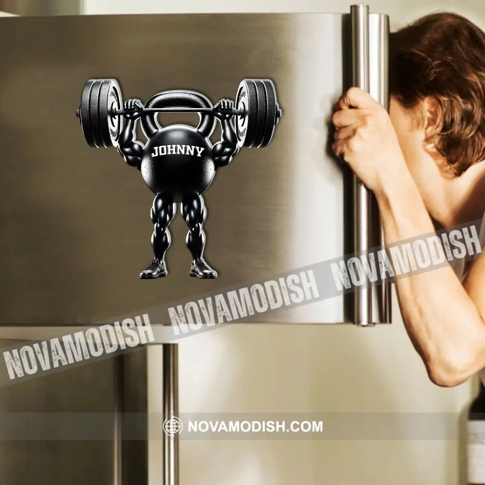 Train Hard Gym Fitness Fridge Magnet - Personalized