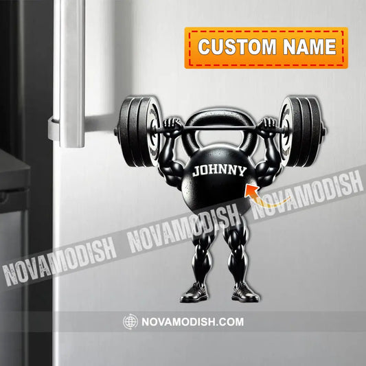 Train Hard Gym Fitness Fridge Magnet - Personalized 3.54’’ / 1 Piece