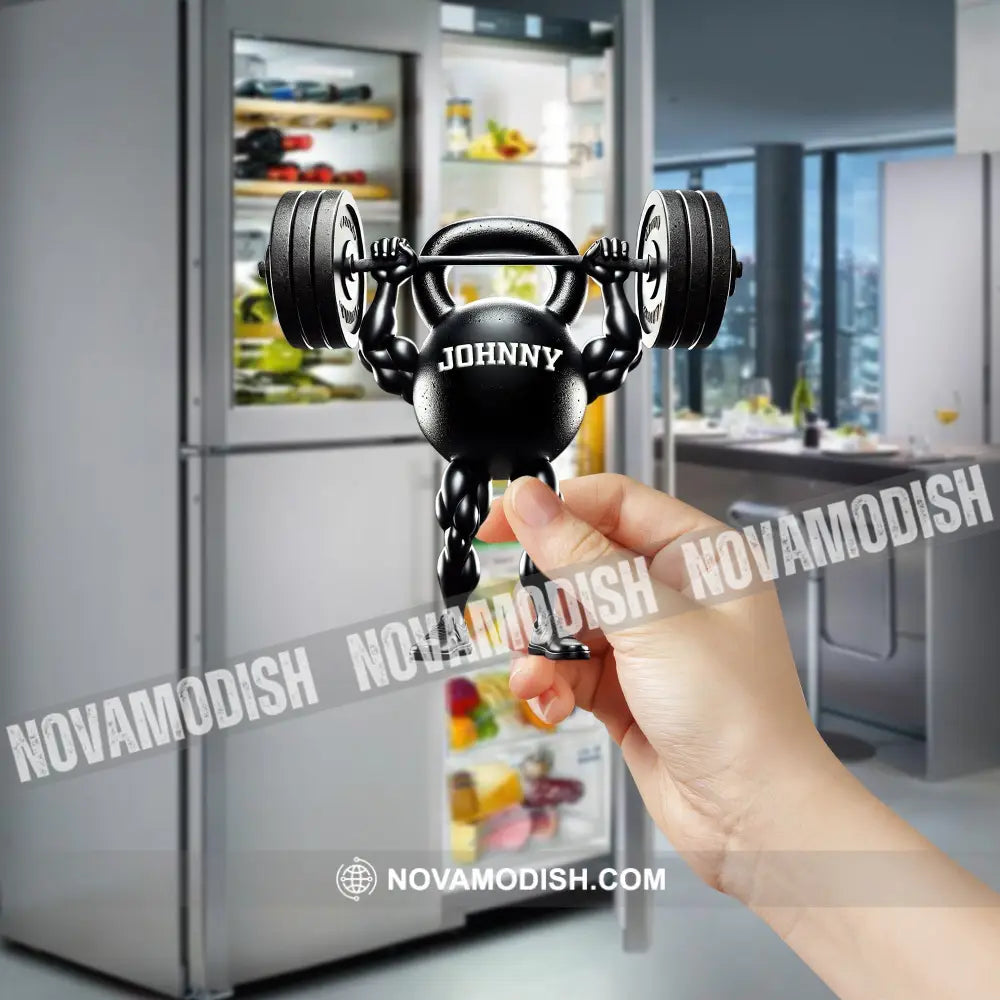 Train Hard Gym Fitness Fridge Magnet - Personalized