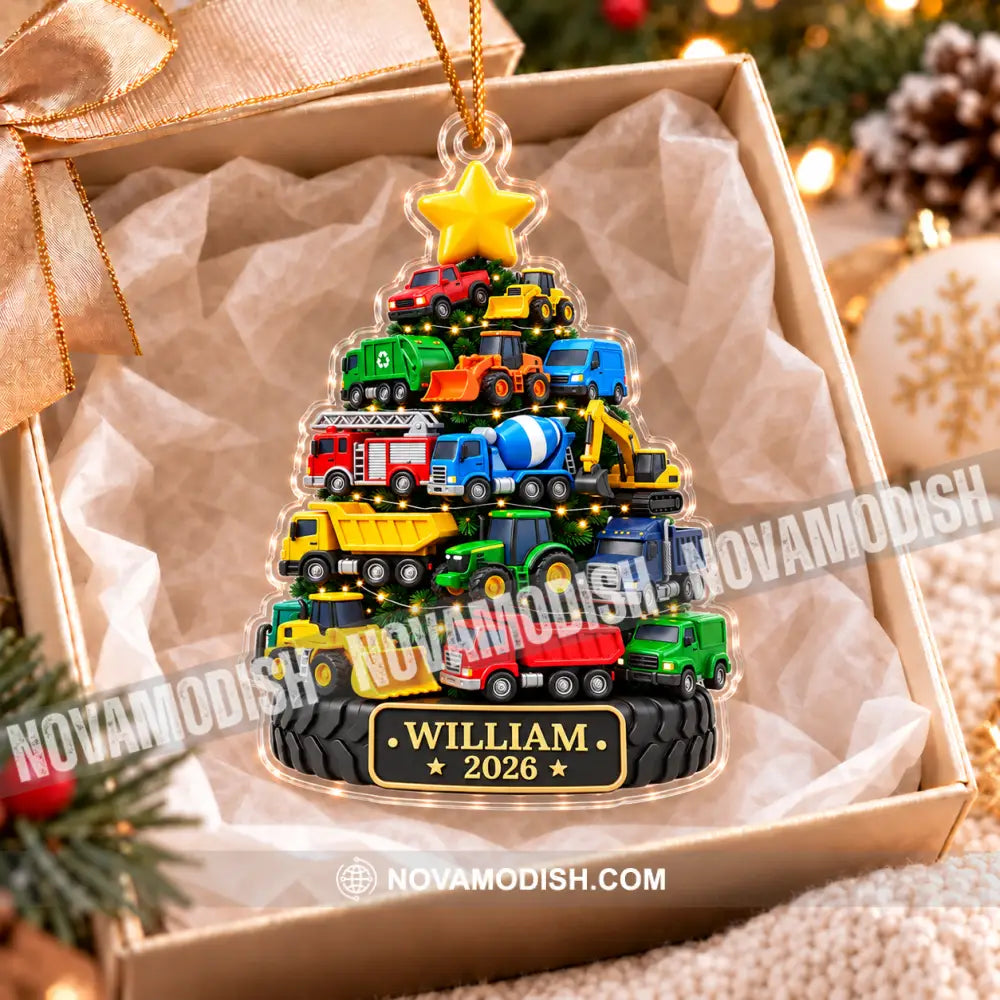 Truck Lover Home Decor Christmas Ornament Personalized Ornament - Ornament