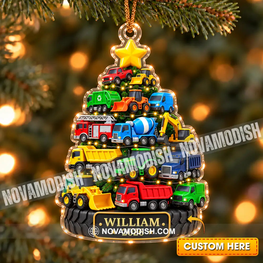 Truck Lover Home Decor Christmas Ornament Personalized Ornament - 3.54’’ / 1 Ornament - Ornament