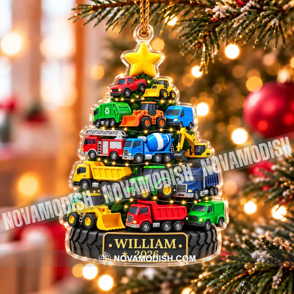 Truck Lover Home Decor Christmas Ornament Personalized Ornament - Ornament