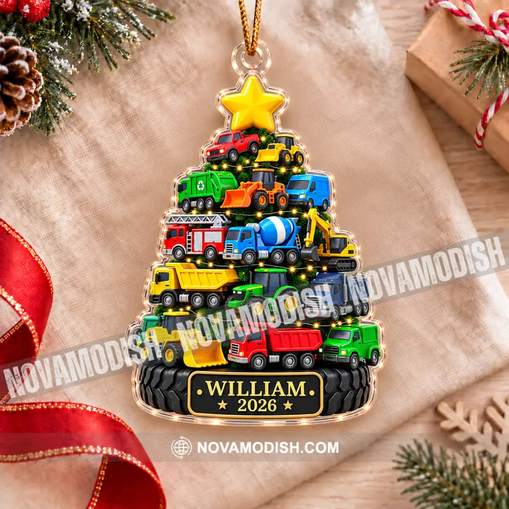 Truck Lover Home Decor Christmas Ornament Personalized Ornament - Ornament