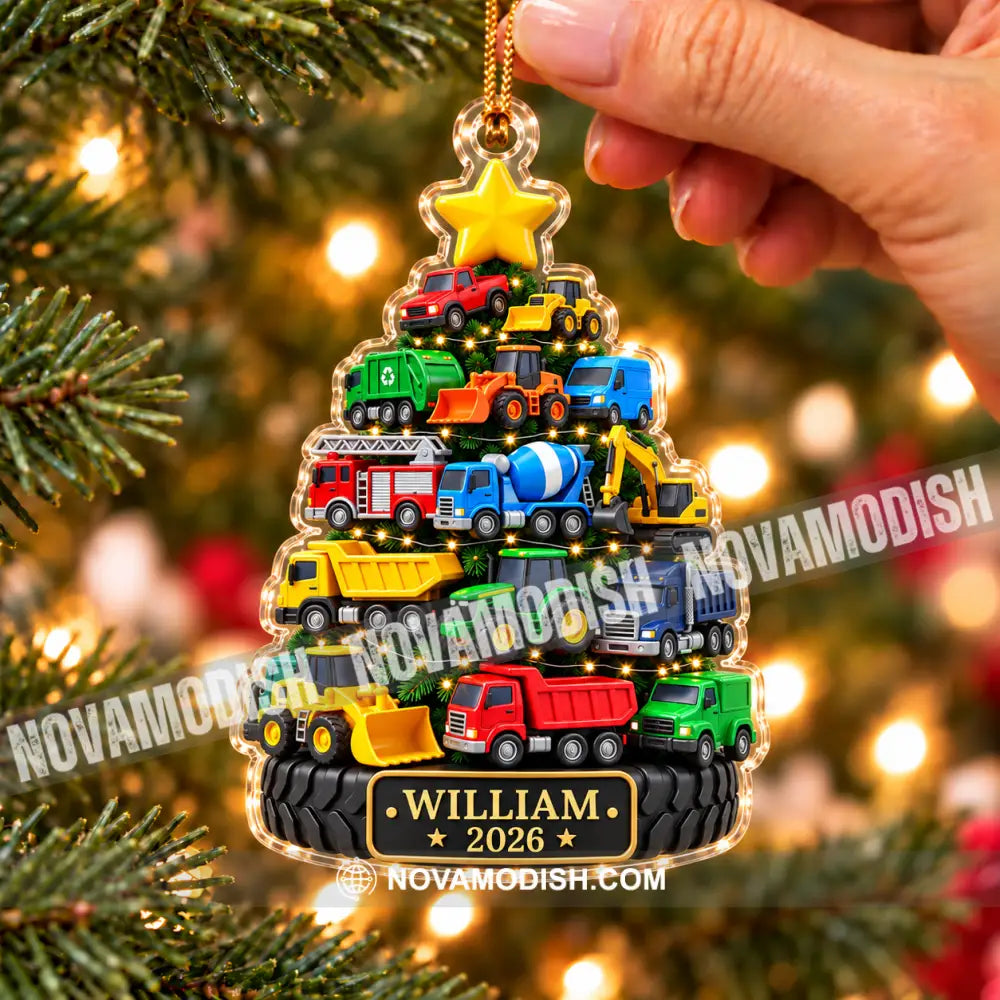 Truck Lover Home Decor Christmas Ornament Personalized Ornament - Ornament