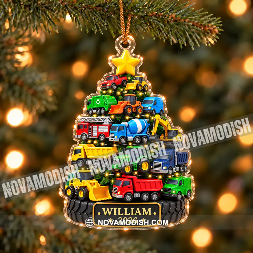 Truck Lover Home Decor Christmas Ornament Personalized Ornament - Ornament