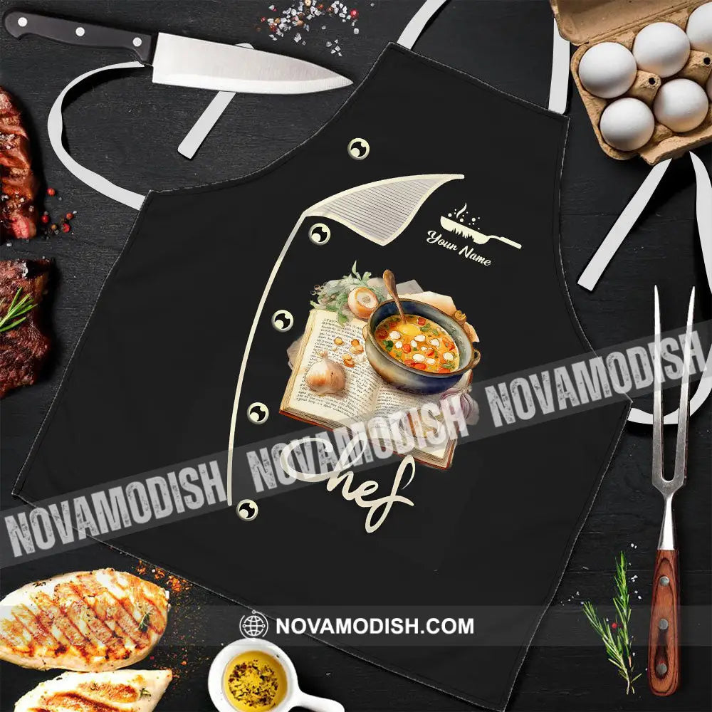 Unisex Apron - Custom Name Apron For Chef - Cooking Recipe