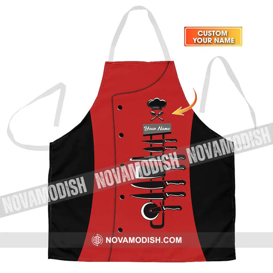 Unisex Apron - Custom Name Apron For Chef - Knife Collection