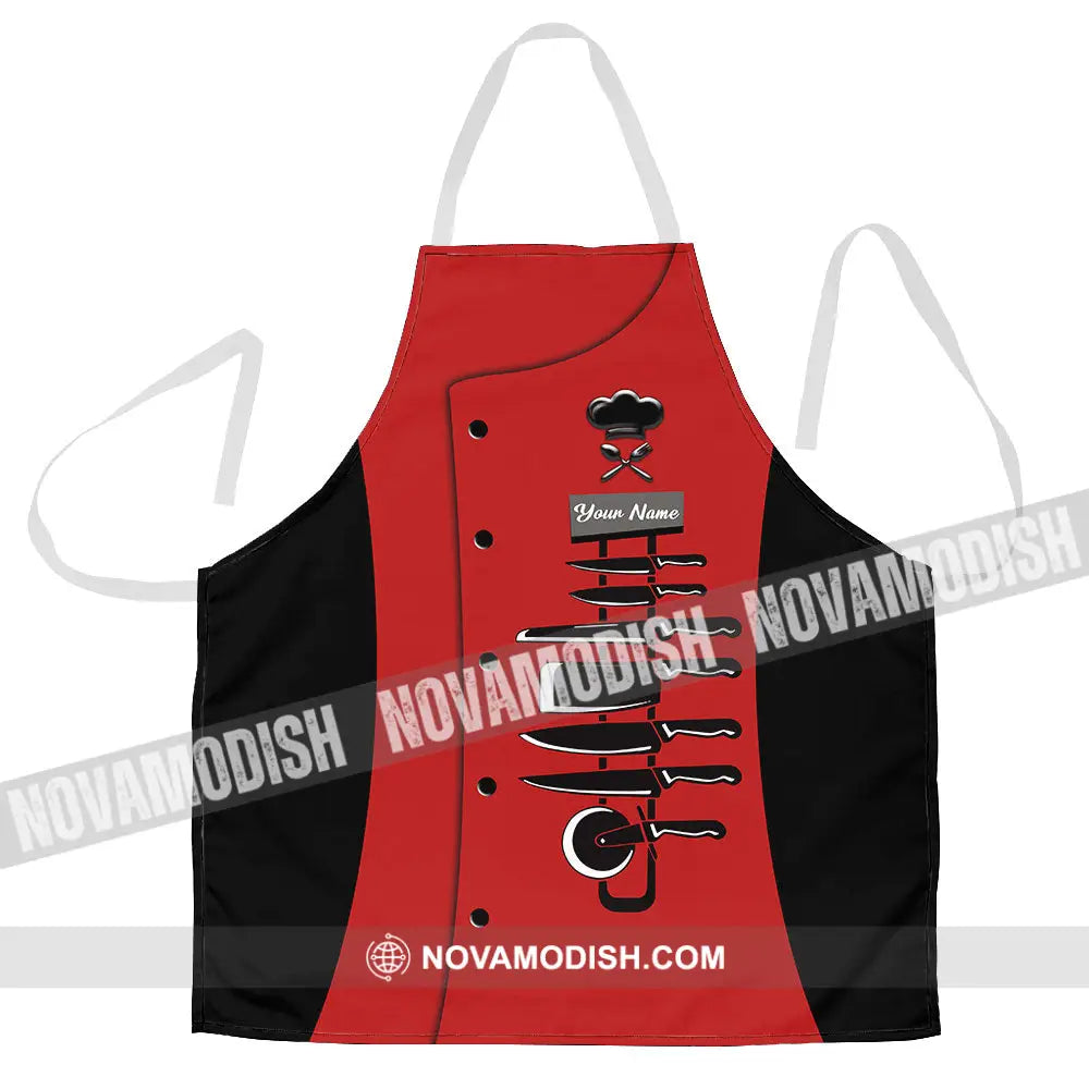 Unisex Apron - Custom Name Apron For Chef - Knife Collection