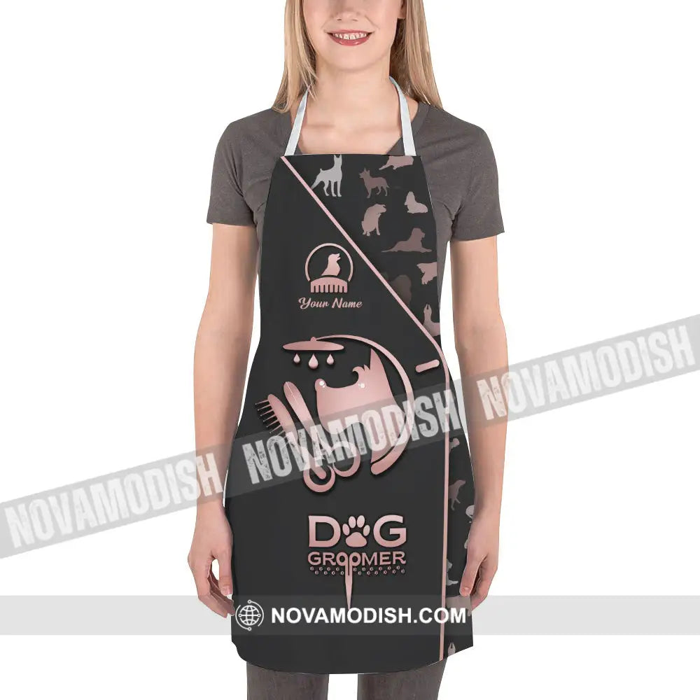 Unisex Apron - Custom Name Apron For Groomer - Dog Groomer