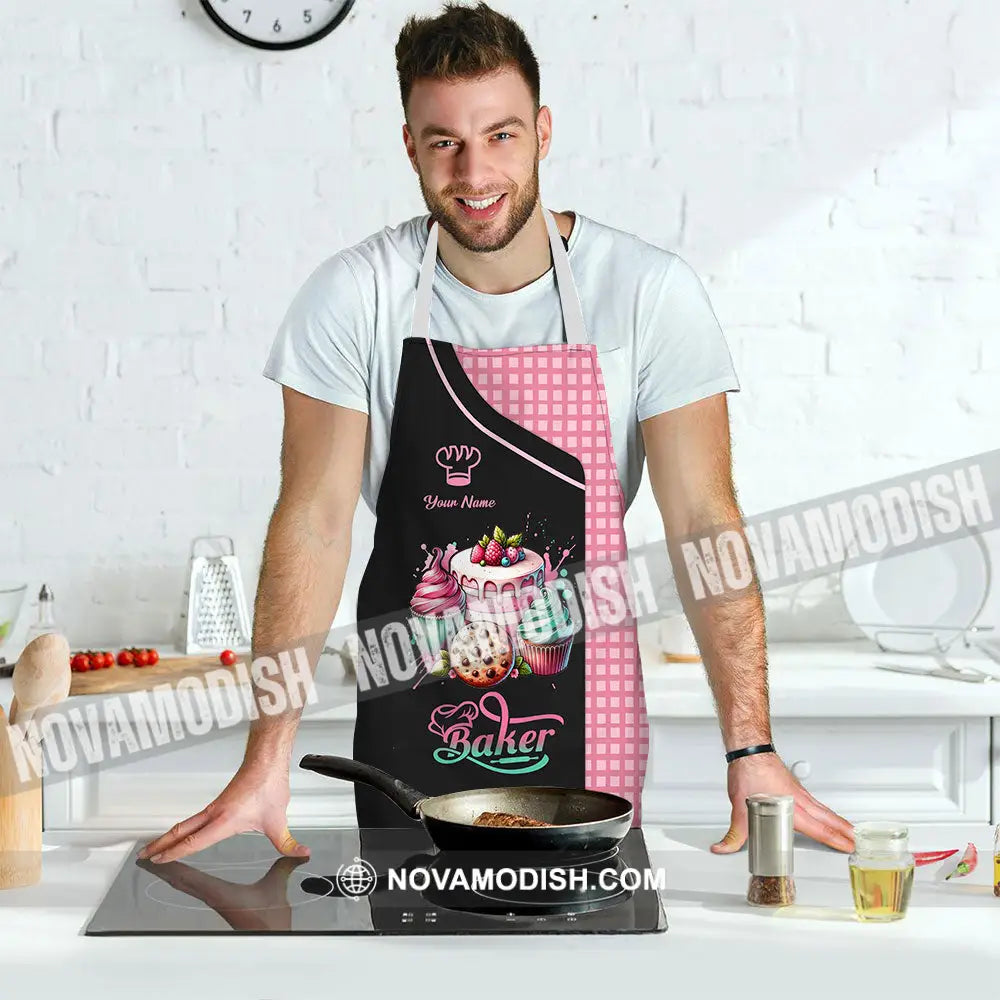 Unisex Apron - Custom Name Apron - Sweet Cake Apparel For Baker