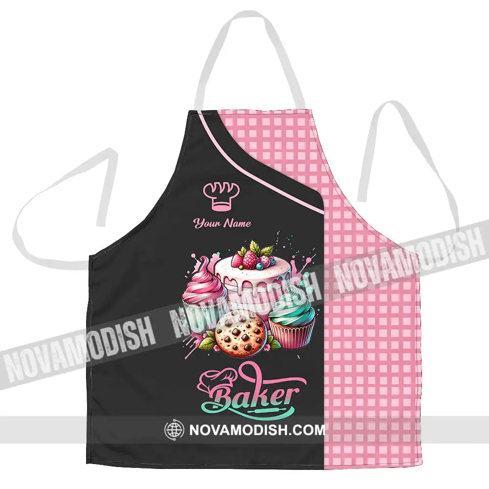 Unisex Apron - Custom Name Apron - Sweet Cake Apparel For Baker