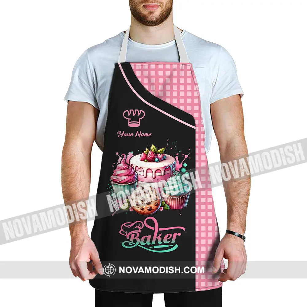 Unisex Apron - Custom Name Apron - Sweet Cake Apparel For Baker