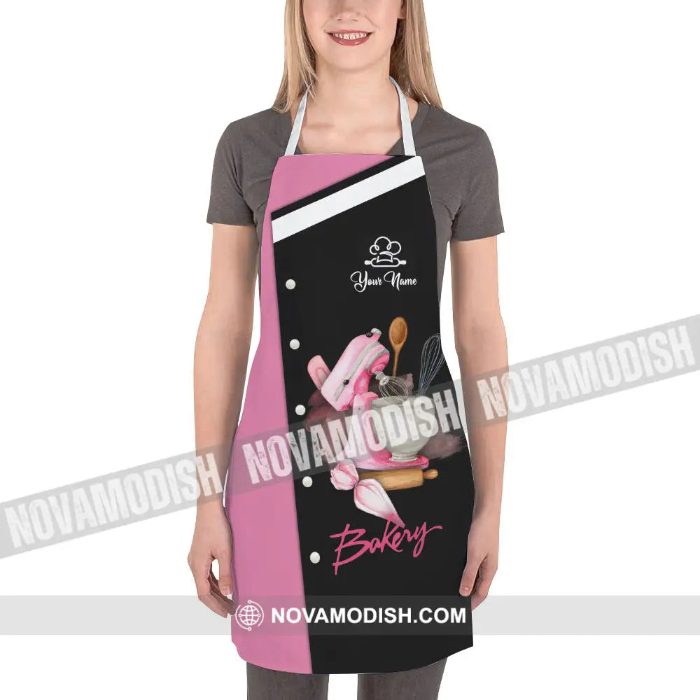 Unisex Apron - Custom Name White Apron - Bakery Apparel