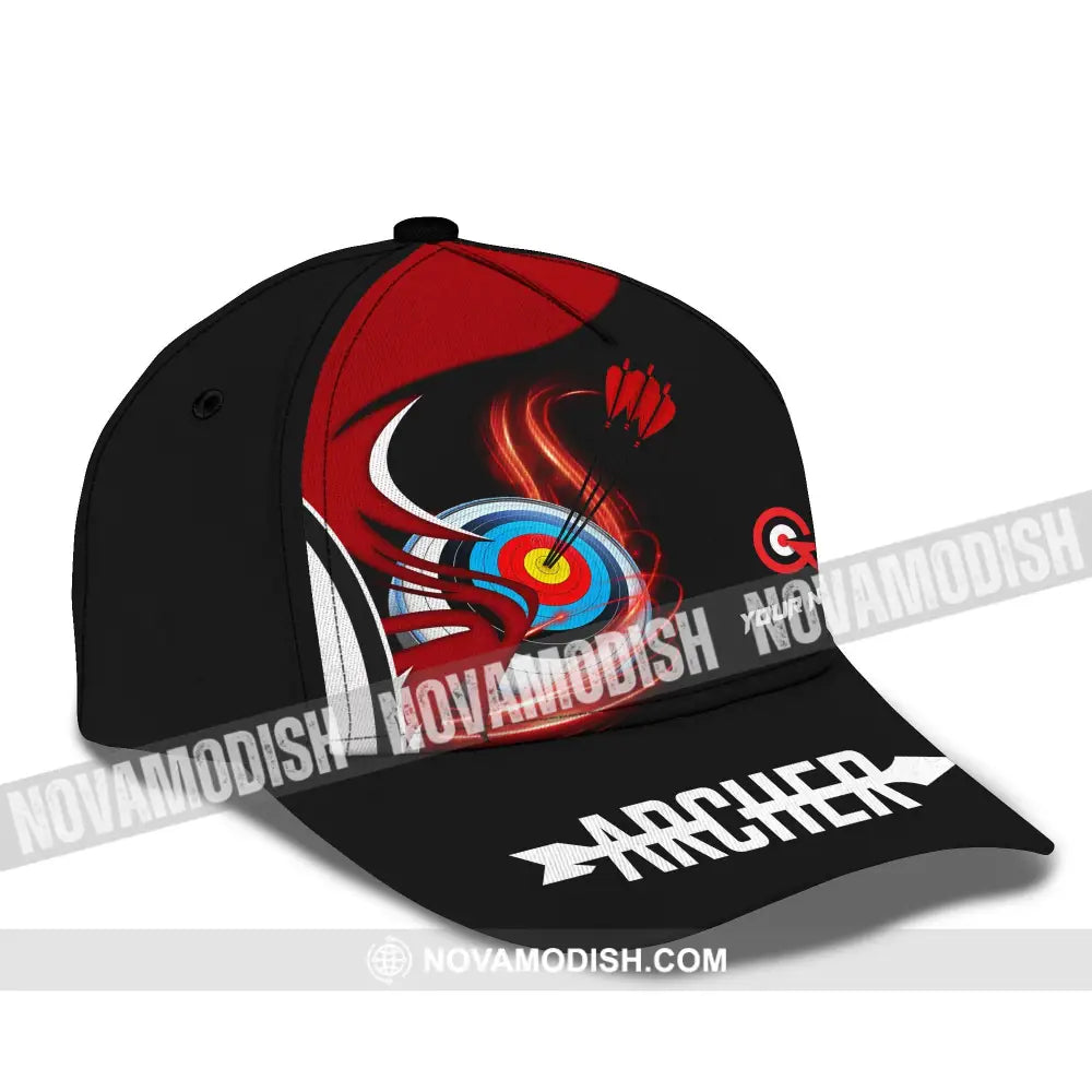 Unisex Cap Custom Archery Sport Cap Red Wave Cap