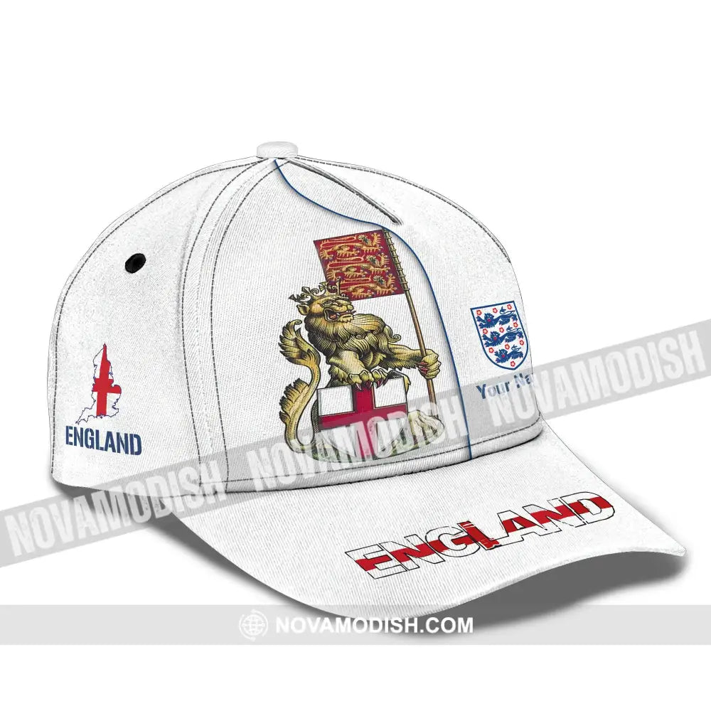 Unisex Cap Custom England Football Name Cap England The Three Lions Cap