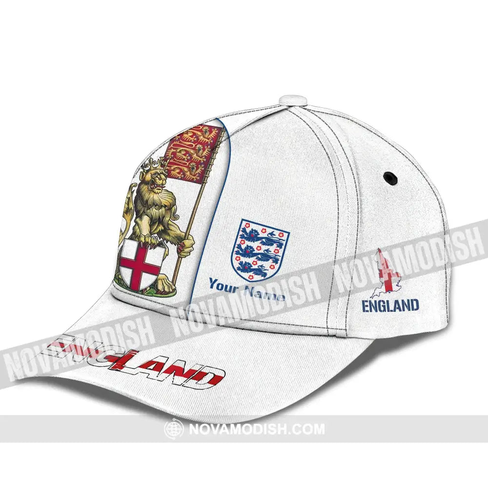 Unisex Cap Custom England Football Name Cap England The Three Lions Cap
