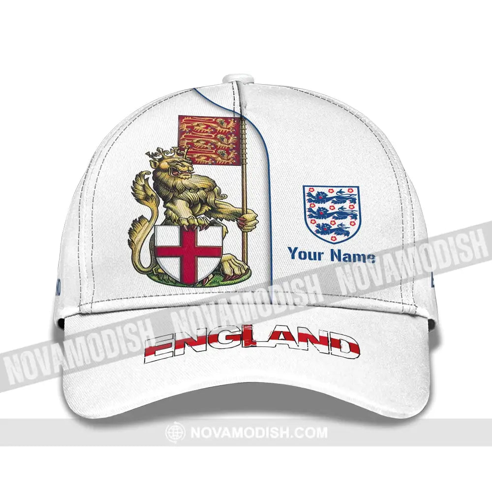 Unisex Cap Custom England Football Name Cap England The Three Lions Cap