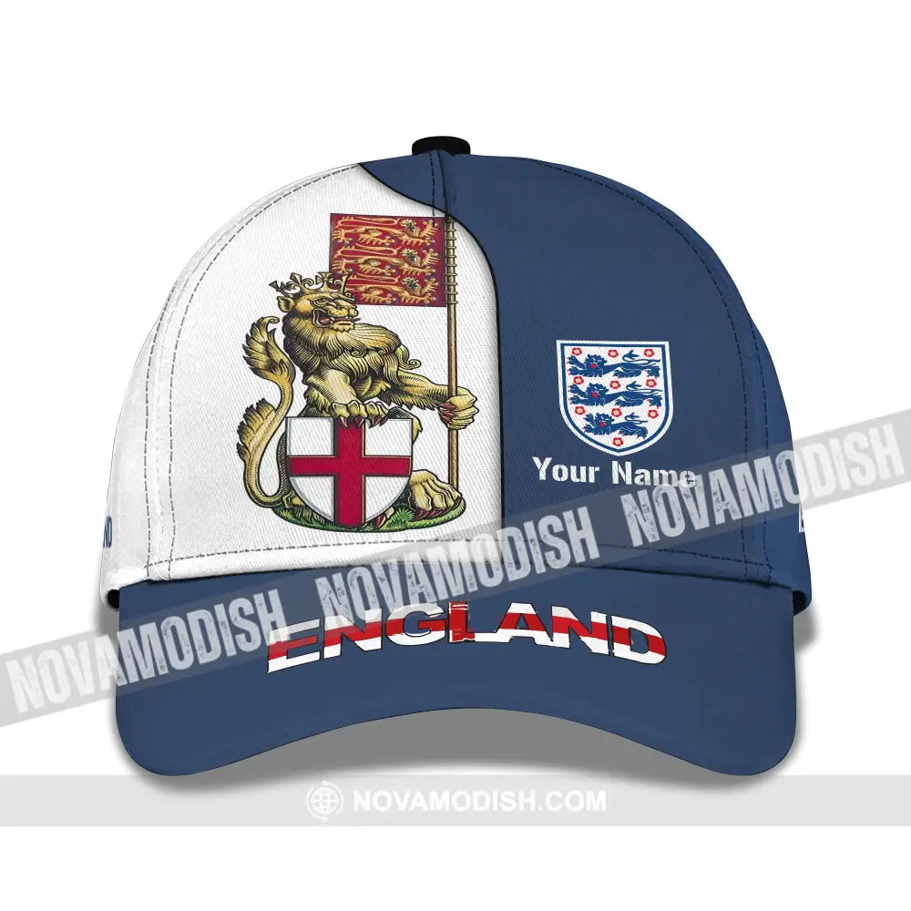 Unisex Cap Custom England Football Name Cap England Three Lion Cap