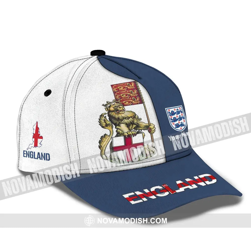 Unisex Cap Custom England Football Name Cap England Three Lion Cap
