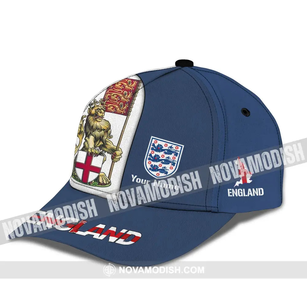 Unisex Cap Custom England Football Name Cap England Three Lion Cap
