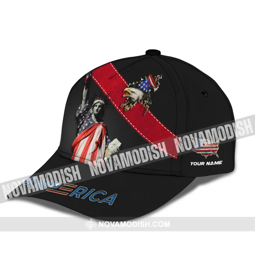 Unisex Cap Custom Name 3D Cap - America Icon Liberties Cap