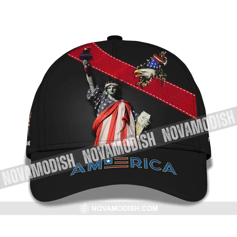 Unisex Cap Custom Name 3D Cap - America Icon Liberties Cap