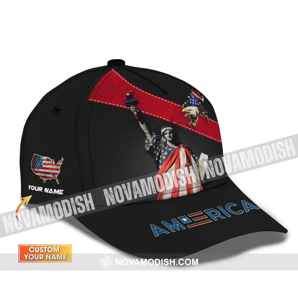 Unisex Cap Custom Name 3D Cap - America Icon Liberties Cap