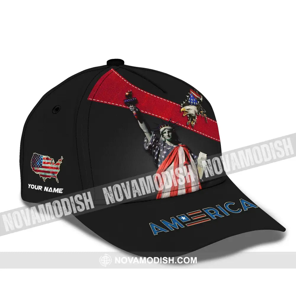 Unisex Cap Custom Name 3D Cap - America Icon Liberties Cap