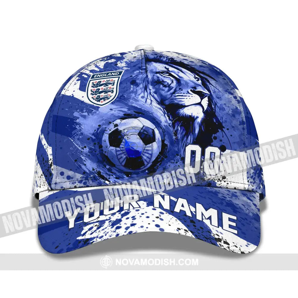 Unisex Cap Custom Name And Number Cap - England National Team Lion Ball Cap