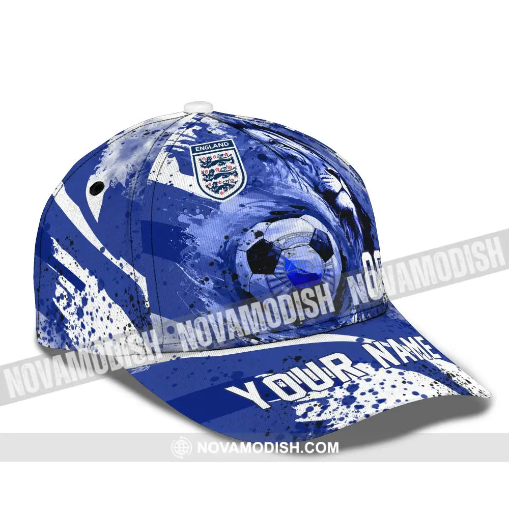 Unisex Cap Custom Name And Number Cap - England National Team Lion Ball Cap