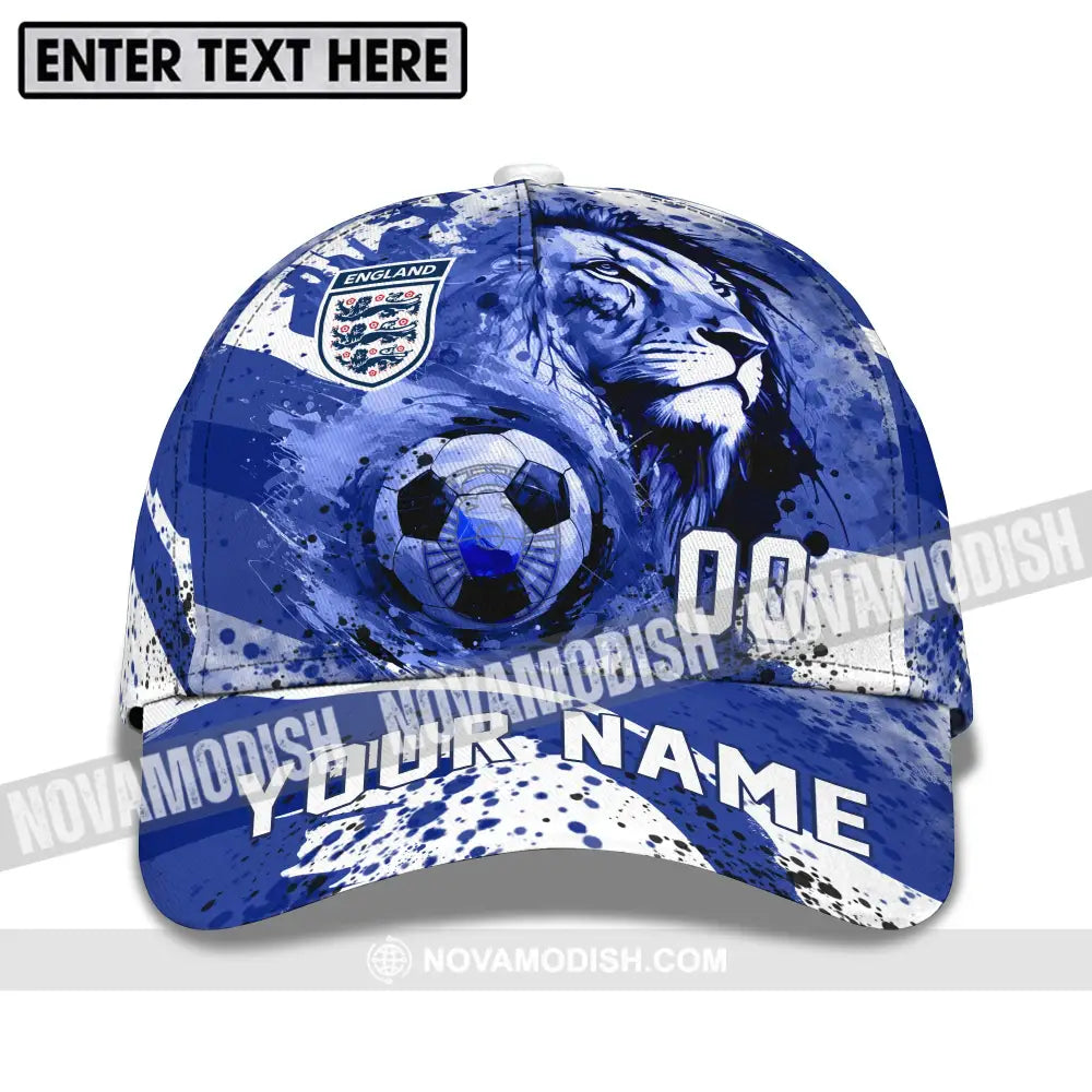 Unisex Cap Custom Name And Number Cap - England National Team Lion Ball Cap