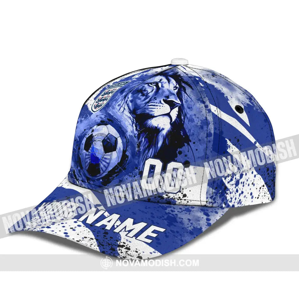 Unisex Cap Custom Name And Number Cap - England National Team Lion Ball Cap