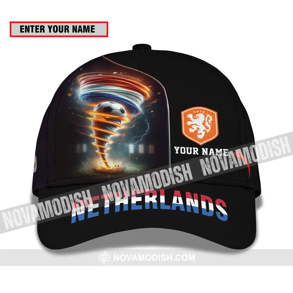 Unisex Cap Custom Name And Number Euro 2024 Cap National Team Netherlands Tornado Cap