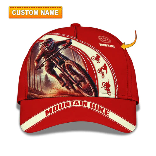 Unisex Cap Custom Name Mountain Bike Hat