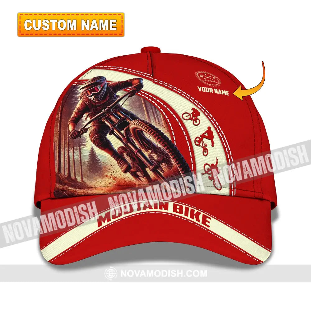 Unisex Cap Custom Name Mountain Bike Hat