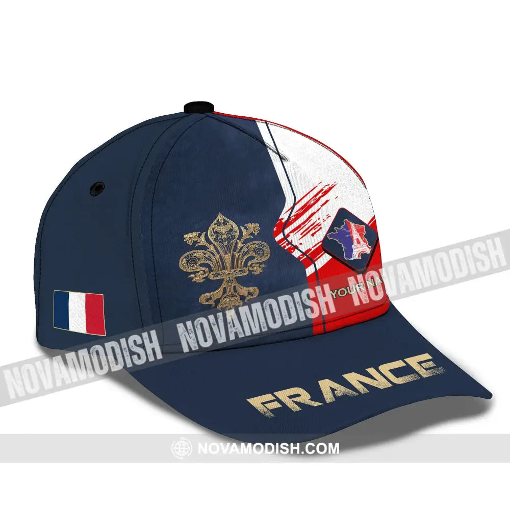Unisex Cap Custom Name Shirt - France Map Cap Cap
