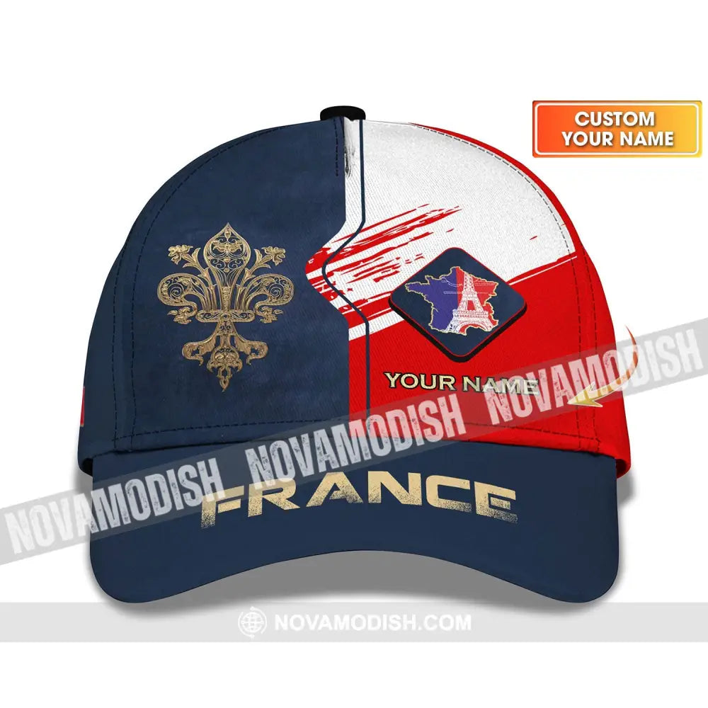 Unisex Cap Custom Name Shirt - France Map Cap Cap