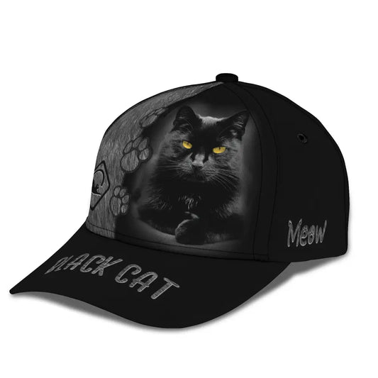 Unisex Classic Cap Black Cat Hat For Lovers T-Shirt